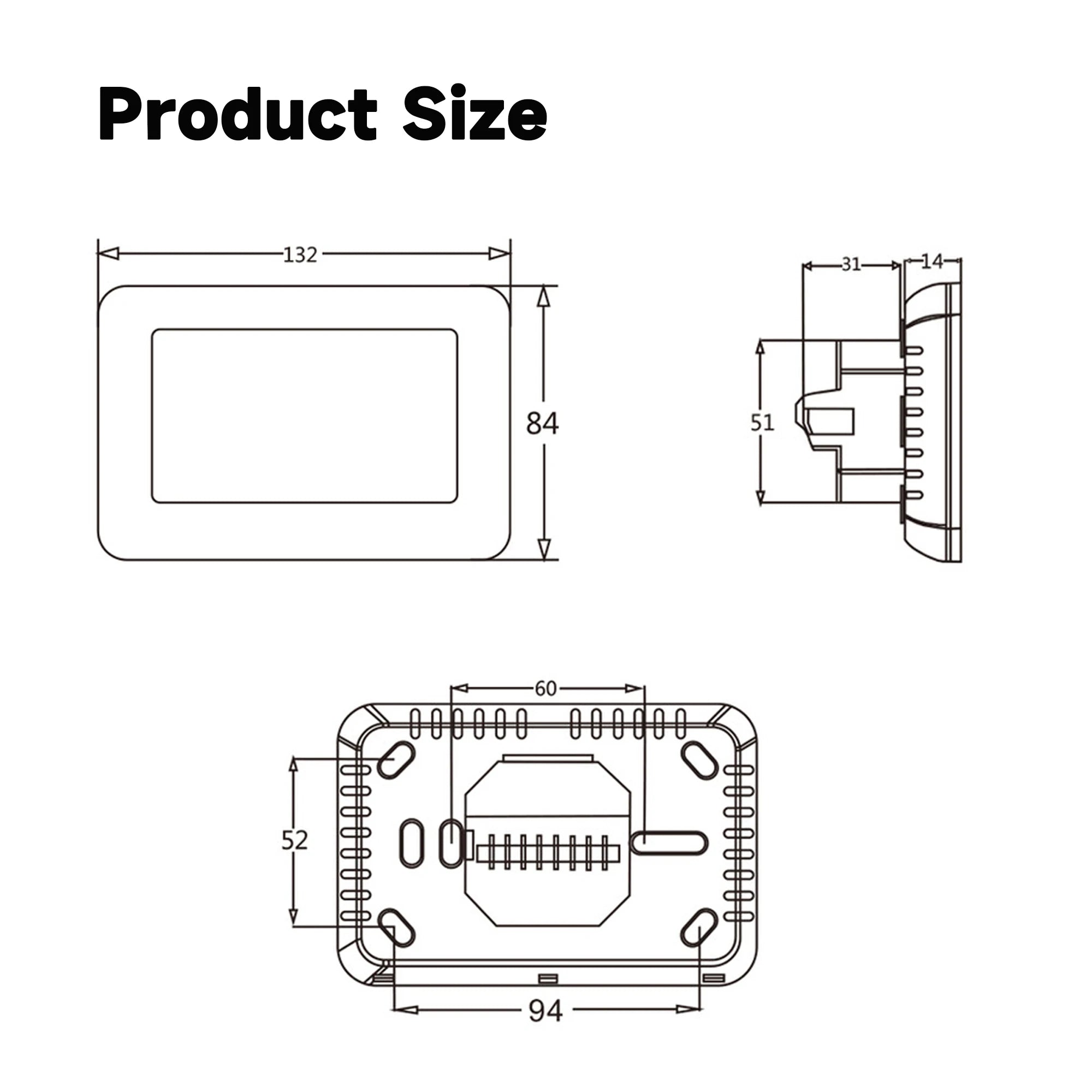 WiFi Smart Thermostat Temperature Controller Electric Floor Heating Water Heating LCD Display for Alice Alexa Google Home