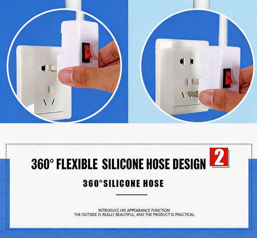 Plug-in LED Night Light With Switch Super Bright Energy Saving Socket Lamp Bedroom Bedside Wall Home Indoor Lighting