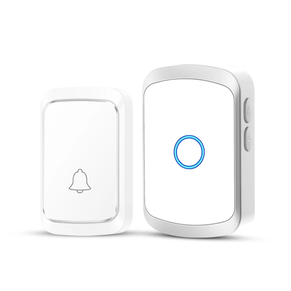 Smart Wireless Doorbell Door Chime Kit No Socket Required 300M/984 FT Remote 60 Songs Melodies Sound Home Battery Type Door Bell
