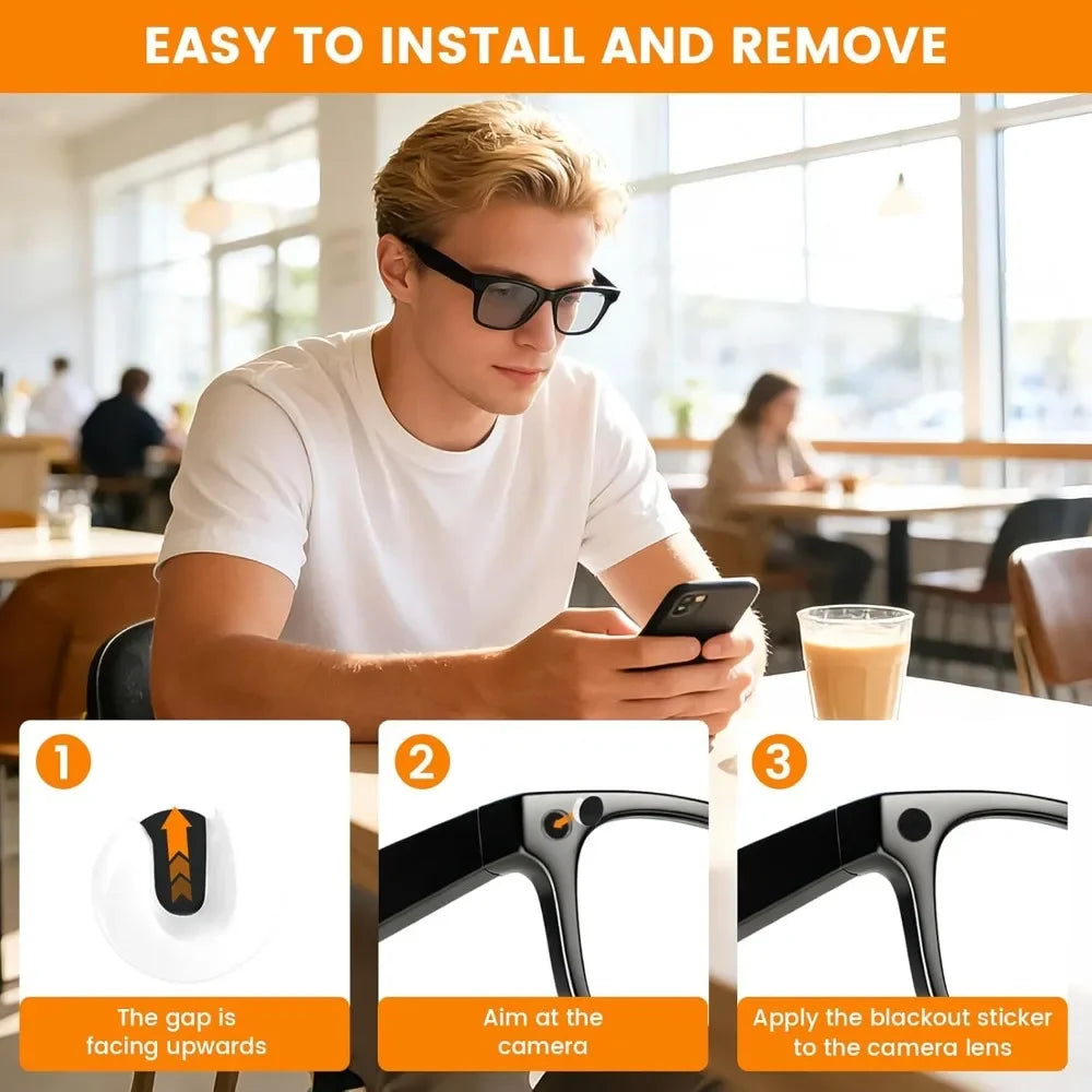 LED Light Shading Cover Stickers Patch Kits for Ray-Ban Meta Wayfarer/Skyler/Headliner Gen1&2/Oakley Meta HSTN Smart Glasses