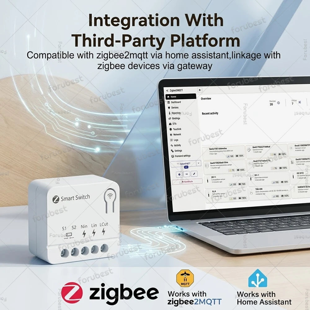 Mini Tuya Zigbee Smart Switch DIY Module 10A/16A 1/2 3 Gang Smart Home Relay Automation Breaker For Smart Life Z2M Alexa Yandex
