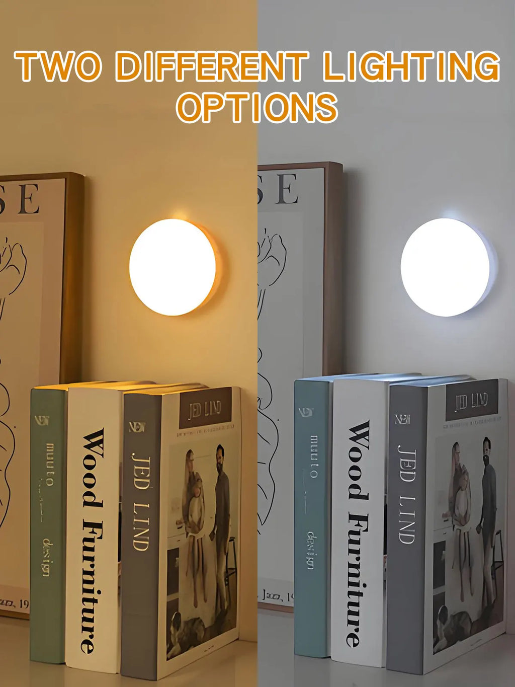 LED Night Light Smart Human Body Sensor with Digital Sensor Head Magnetic Suction Wireless-Use Eye Protect Night Lamp
