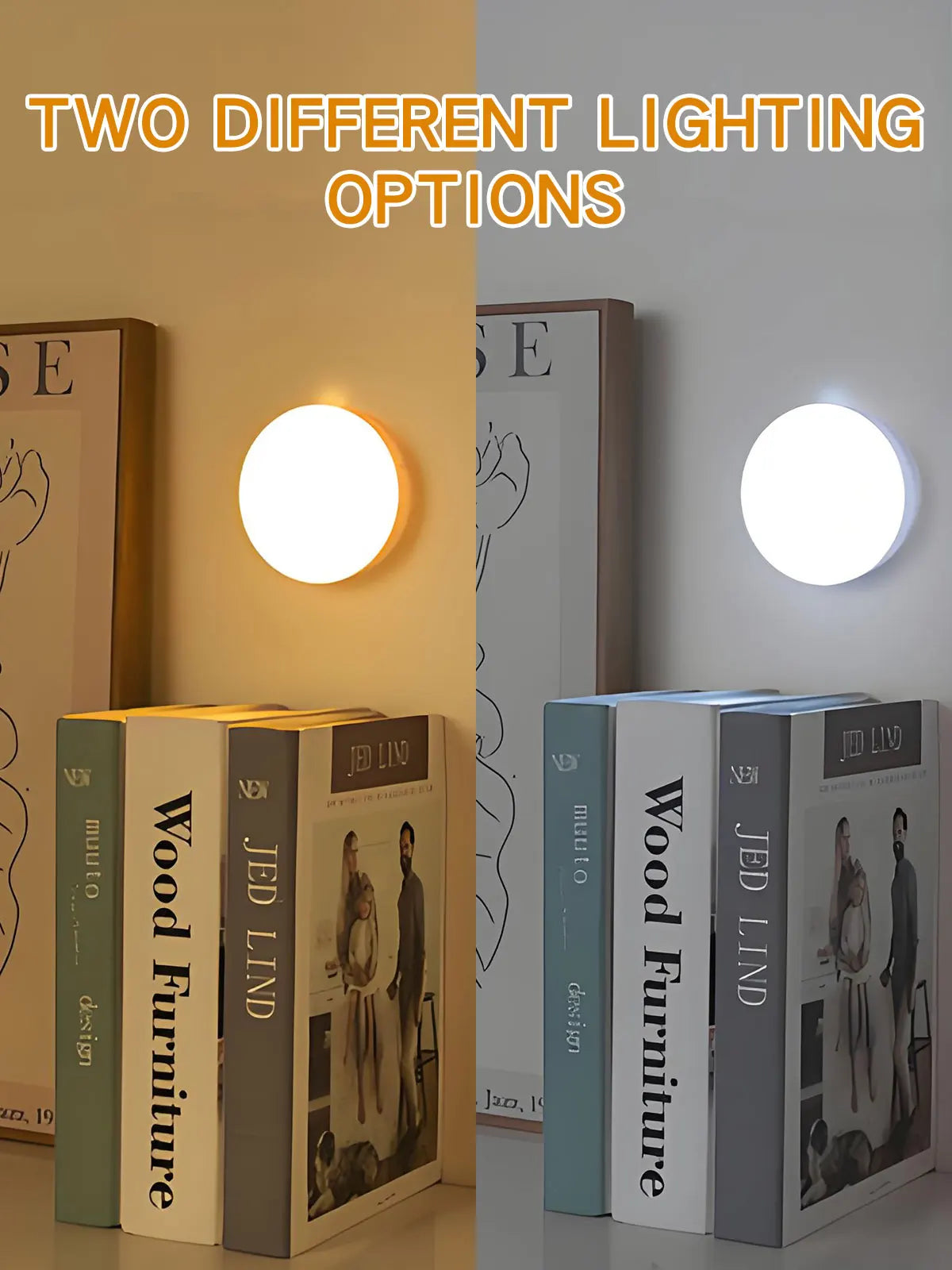LED Night Light Smart Human Body Sensor with Digital Sensor Head Magnetic Suction Wireless-Use Eye Protect Night Lamp