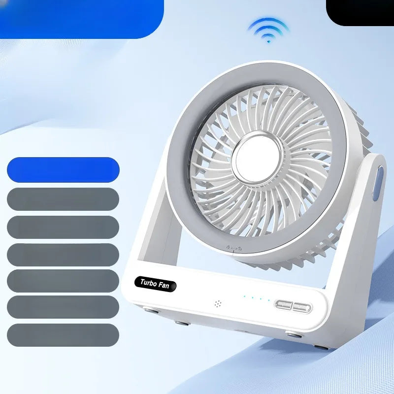 Smart Voice Control Desk Fan with Timer Wall Mountable Mini Circulation Fan for Home and Office Use