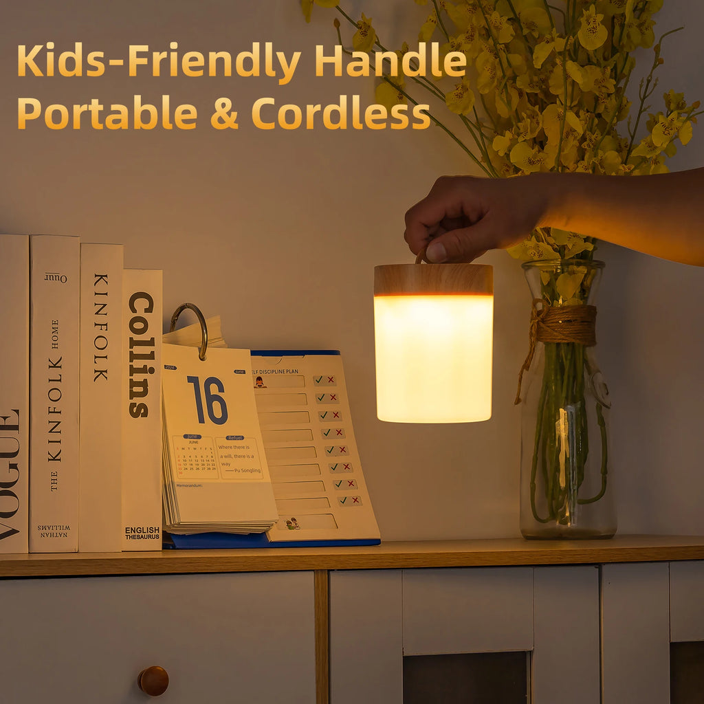 16 Colors Night Light Smart Touch Bedside Table Lamp RGB USB Rechargeable Desk Lamp Bedroom Decoration Gift Dining Table Light