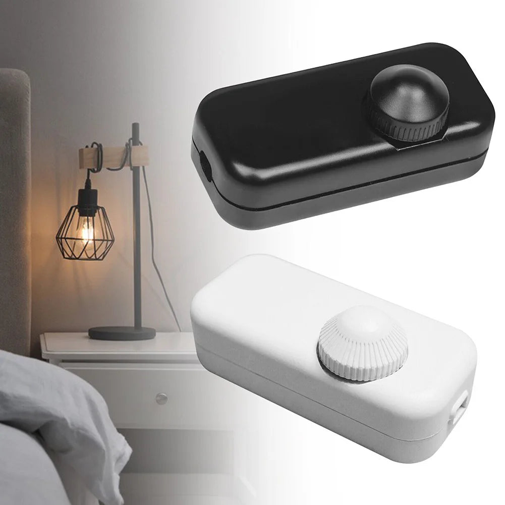 1PC LED Dimmer Switch Inline Built-In Rotary Knob 80*36*36mm 220-240V Control Dimmer 2-Color For Household Hardware Accessories