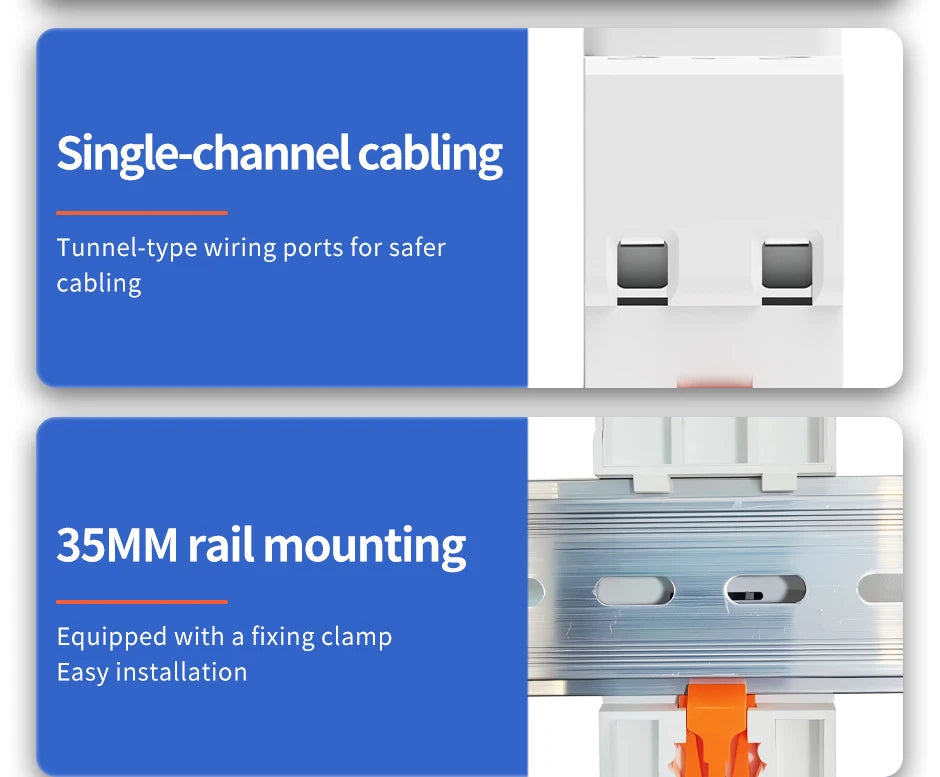 GTRIC Over Under Voltage Protector Adjustable Over Voltage 63A 220VAC Din Rail Under Voltage Protection Device Protector Relay