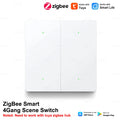 Smart Tuya ZigBee Scene Switch 4 Gang 12 Scene Switch Push Button Controller Battery Powered Automation Scenario for Tuya Device