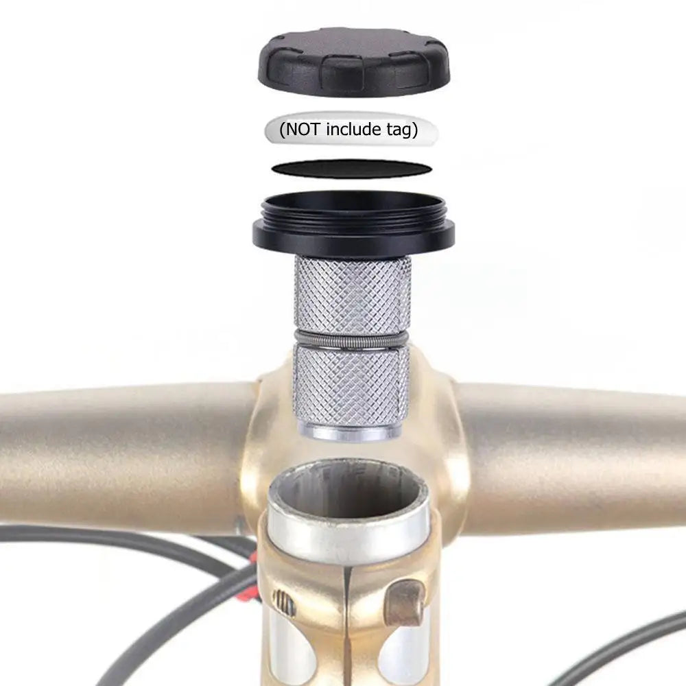 For Apple AirTag Bike Mount Bicycle Front Fork Down Tube Bracket Anti-theft Airtag Case Tracker Holder Bike Headset Cap Cover