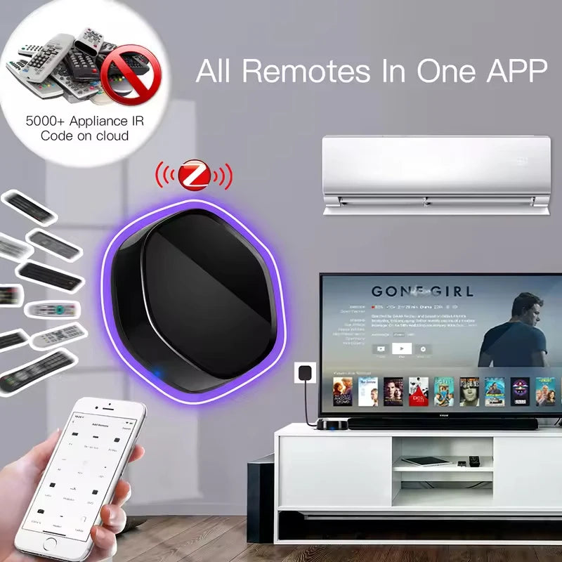 MOES Tuya Smart ZigBee Multi-mode Gateway Bluetooth Mesh Hub 38K IR Remote Controller 2in1 Voice Control For Alexa Google Home