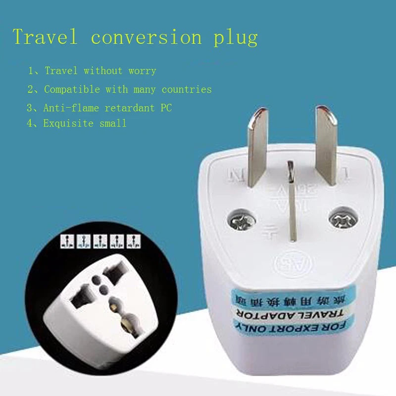 Australia Power Plug Universal 3Pin UK/US/EU to AU NZ AC Ground Adapter Travel Converter For Mobile Phone Household Appliances