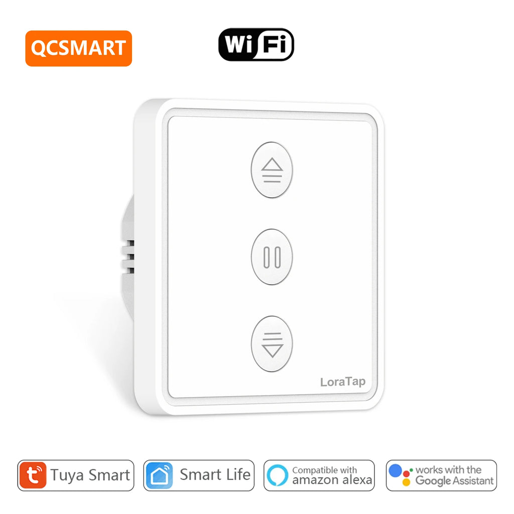 LoraTap Tuya Smart Life Curtain Electric Blinds Pushbutton Switch Percentage Control House domotica Home Assistant Alexa