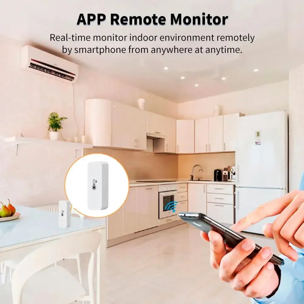 ZigBee 3.0 Temperature Humidity Sensor Smart Home Real-Time Indoor Monitor Support Tuya App Smart Life Alexa Home Assistant