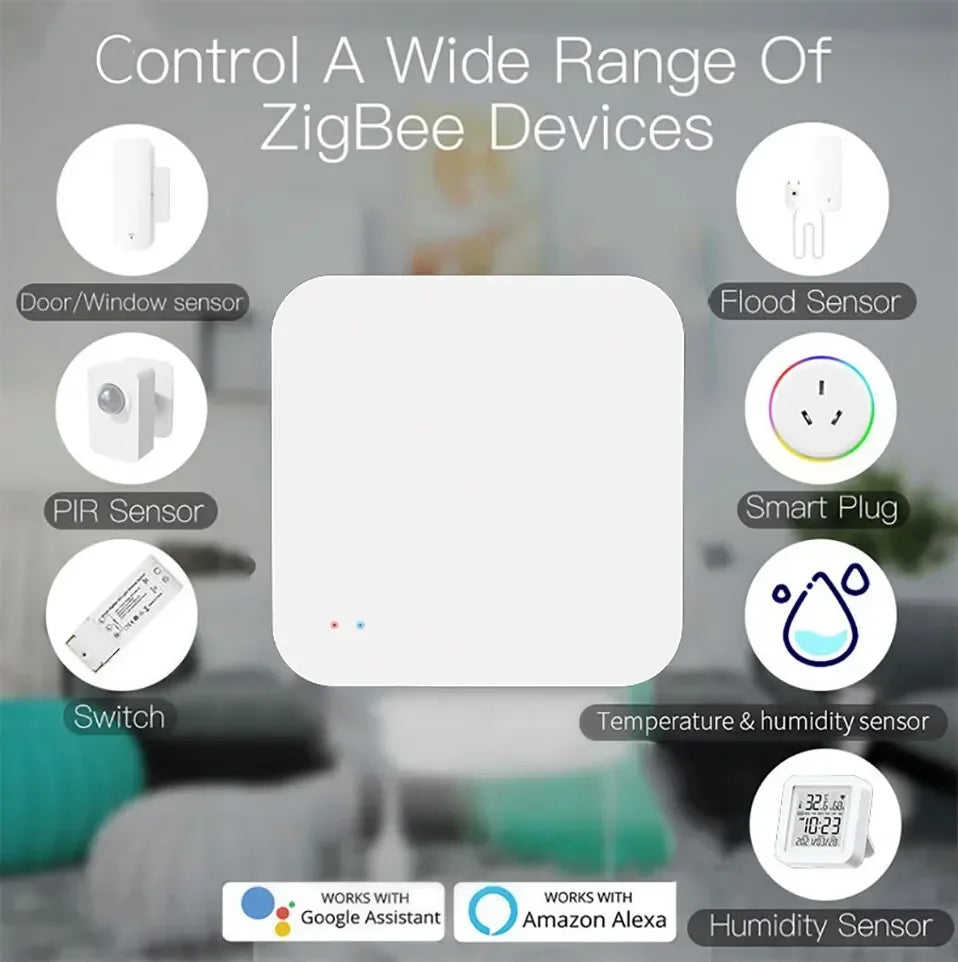 Tuya Zigbee Hub  Wireless Multi Mode Gateway For Smart Home Automation for ZigBee Devices Via Smart Life tuya smart home