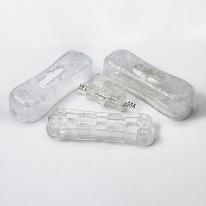 304 Led Light Bulb Halfway Rocker On Off Push Button AC Power Cable Switch Connector Online Switch White Black Transparent A2