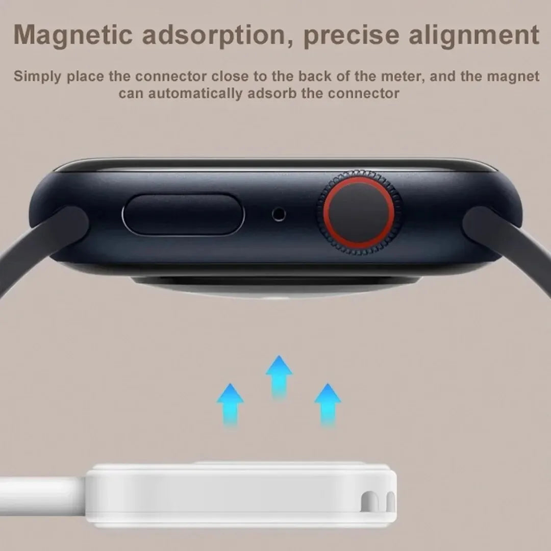 Wireless Watch Charging Dock Dual Interface Design Travel Adapter For Apple Watch Series 10 9 8 7 6 5 4 3 2 1 Home Office Travel