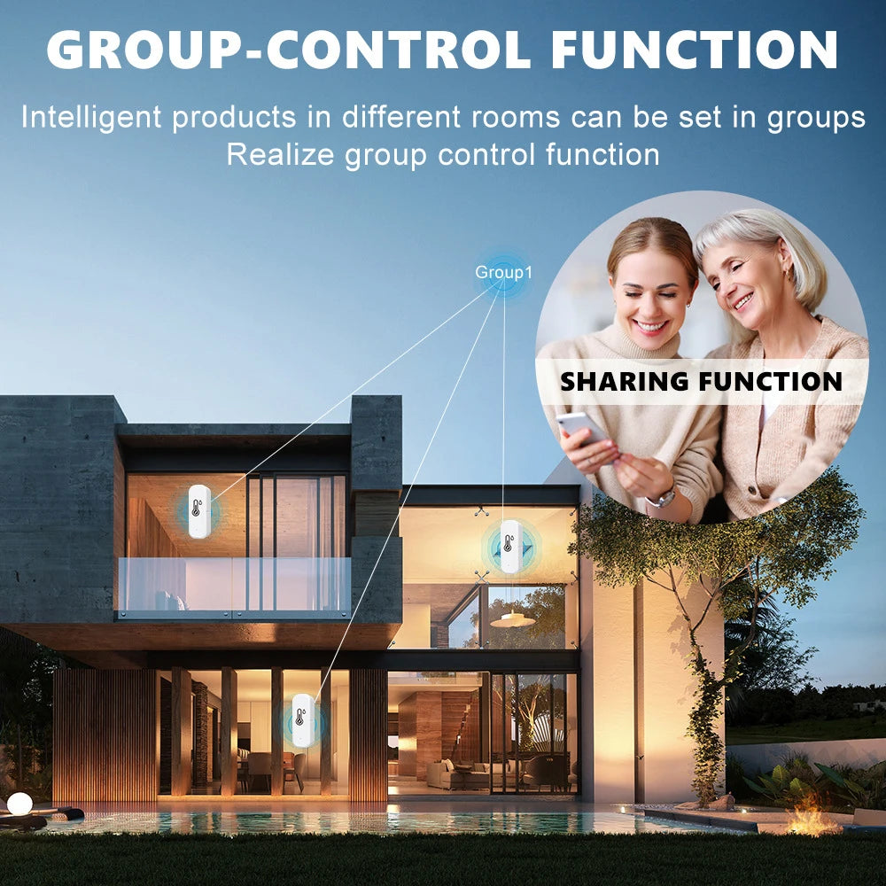Tuya Smart WiFi Zigbee Temperature And Humidity Sensor Indoor Thermometer Hygrometer Monitoring Works With Alexa Google Home
