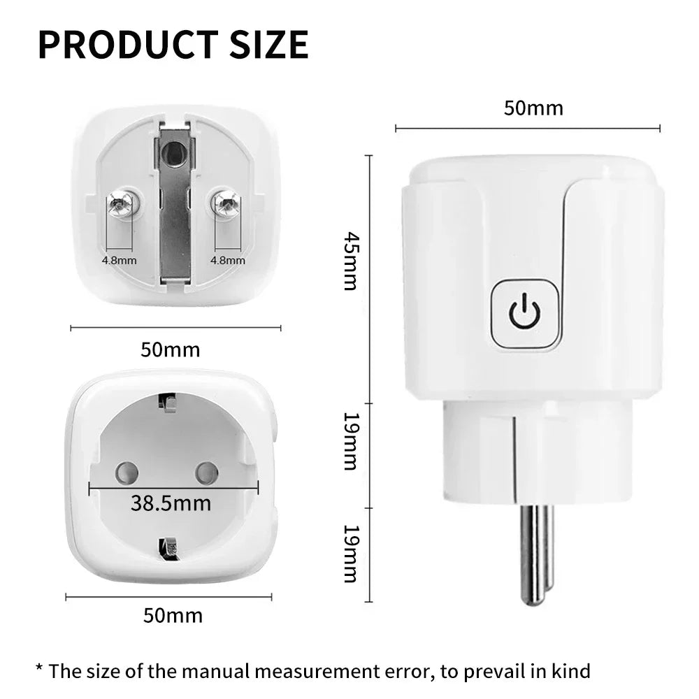 TNCE Tuya Smart Plug WiFi/Zigbee3.0 Socket 16A/20A Power Monitoring Timing Smart Life APP Remote Control Voice Contr Alexa