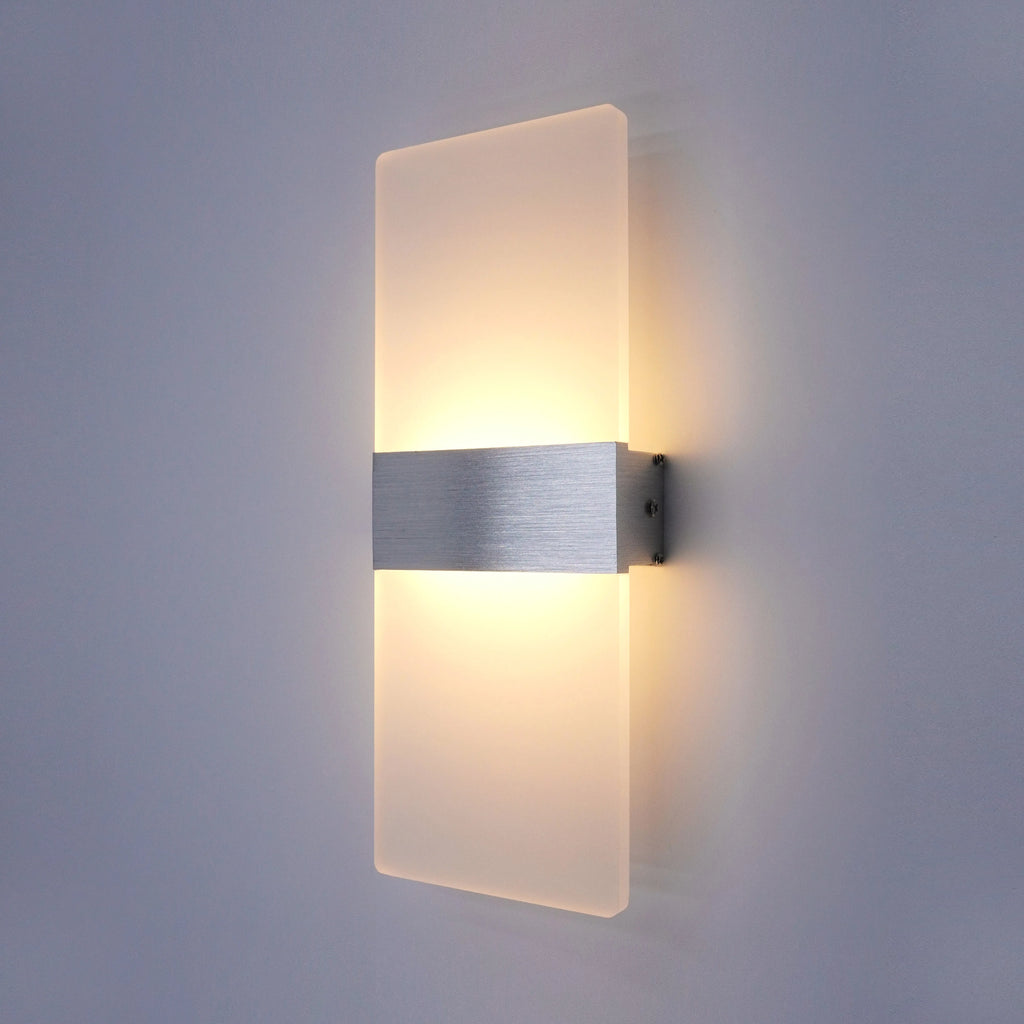 Modern minimalist wall lamp, indoor LED wall light, aluminum acrylic hardwire, bedroom living room corridor staircase Sconces