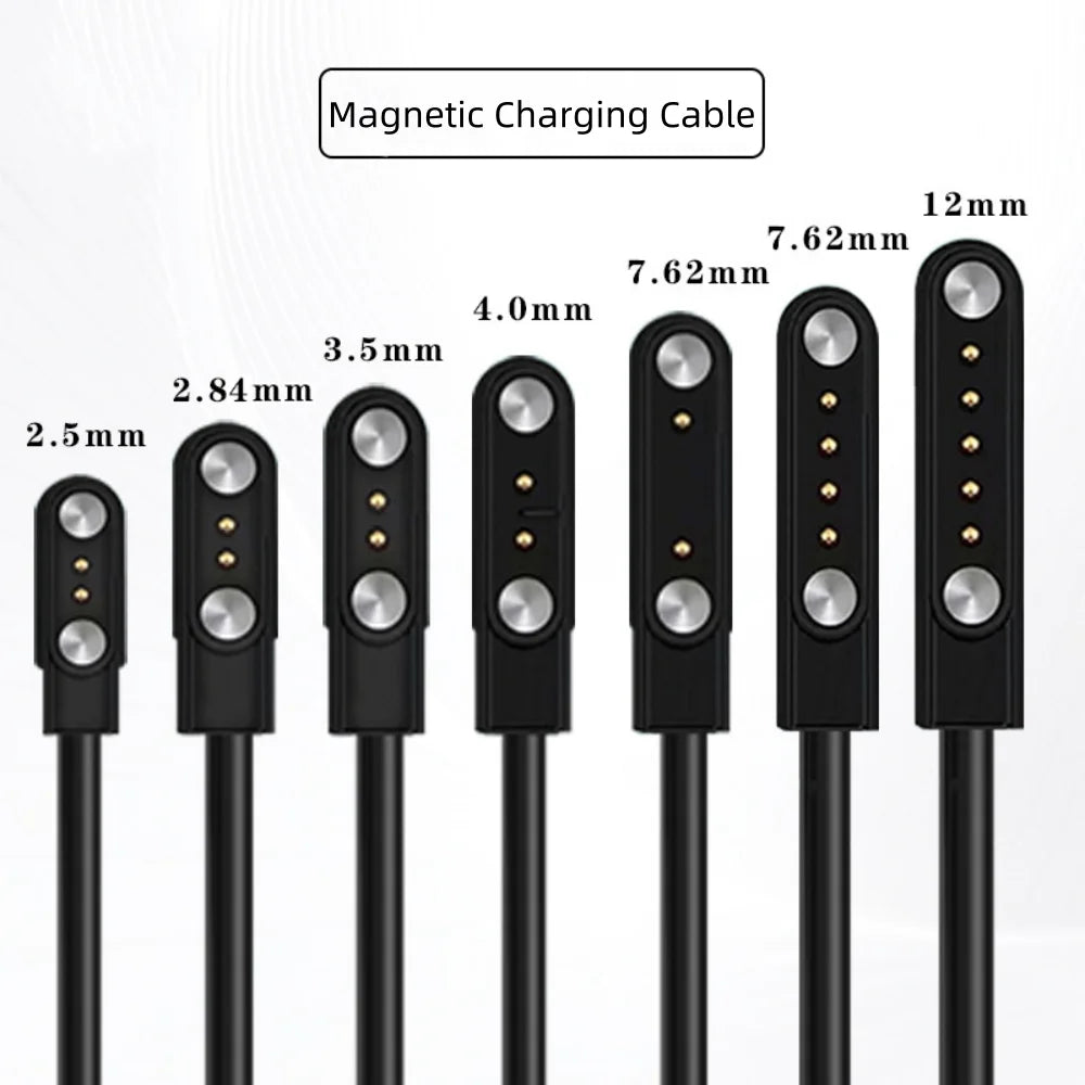 Smart Watch Magnetic Charging Cable USB Charger 2Pin 4Pin Long Power Adapter Line For Smartwatch Juicer Facial Beauty Devices