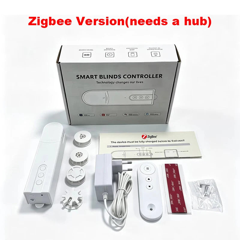 WiFi Smart Curtain Motor, Zigbee Electric Roller Blinds Driver, Works with Smart Life APP