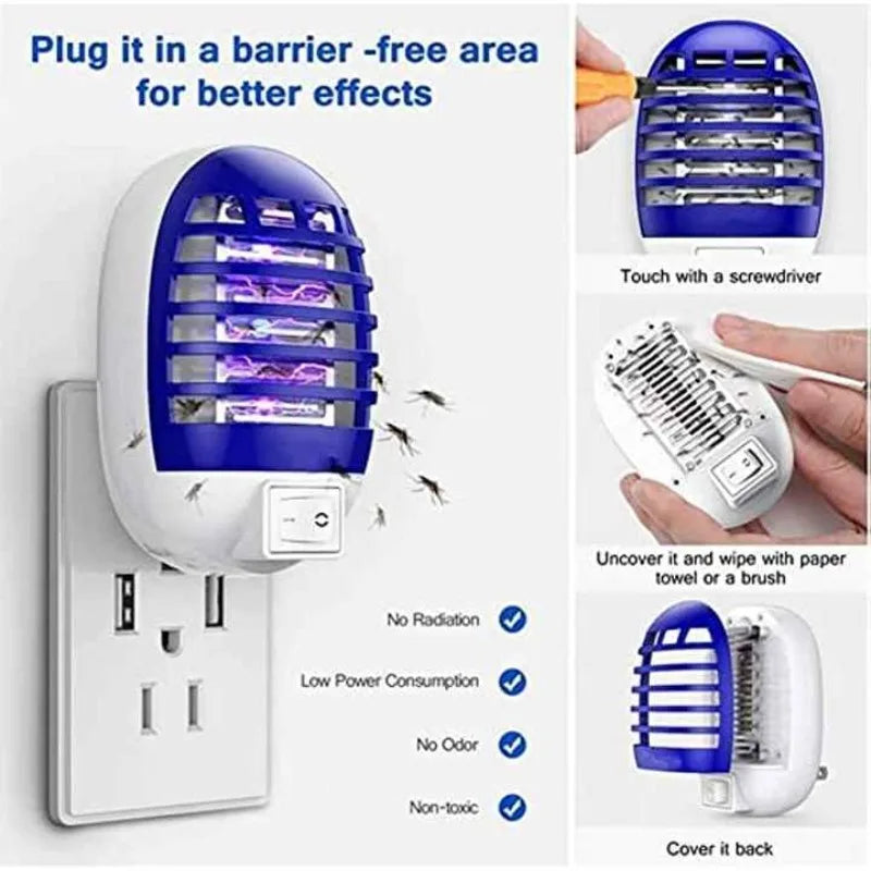 Electric Mosquito Lamp Insect Repellent LED Trap UV Insect Killer Eco-friendly Household Summer Electronic Mosquito