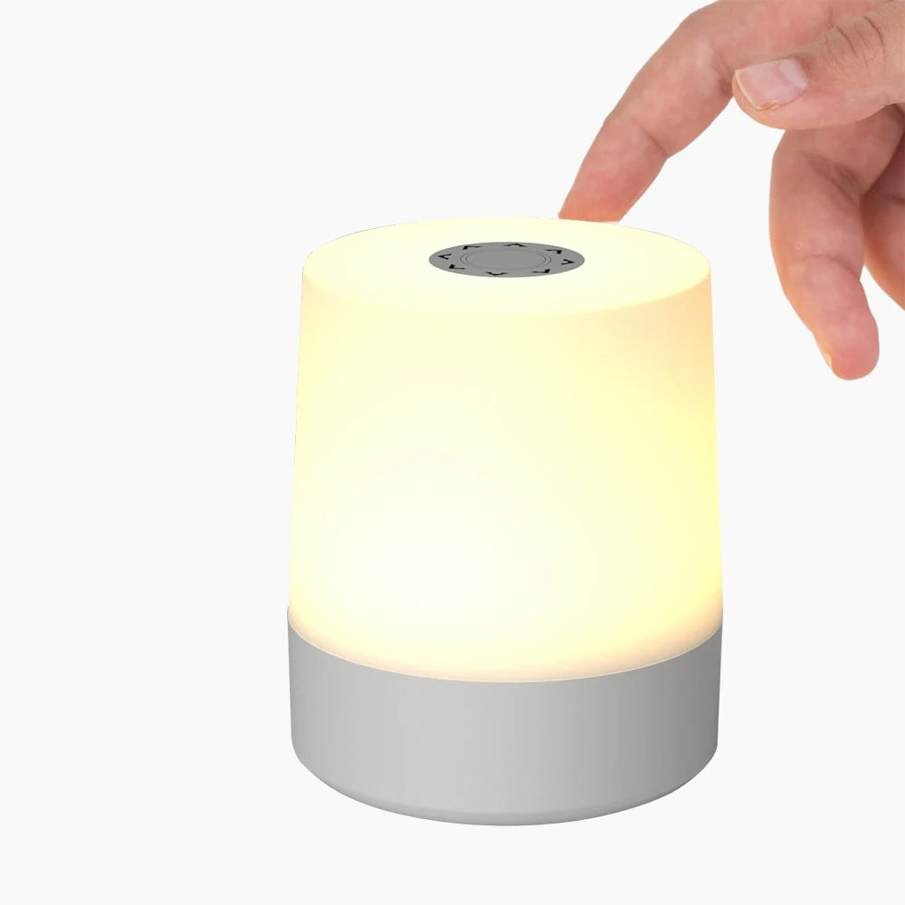 LED Touch Night Light USB Rechargeable Table Lamp With Remote Control Switch 3 Colors Dimmable Bedside Night Lamp Bedroom Decor