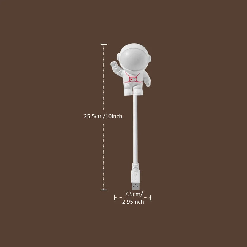 Astronaut USB Night Light Voice Control Mini LED USB Plug Eyes Protection LED Sound Sensor Bedroom Reading Desk Lamp Gift
