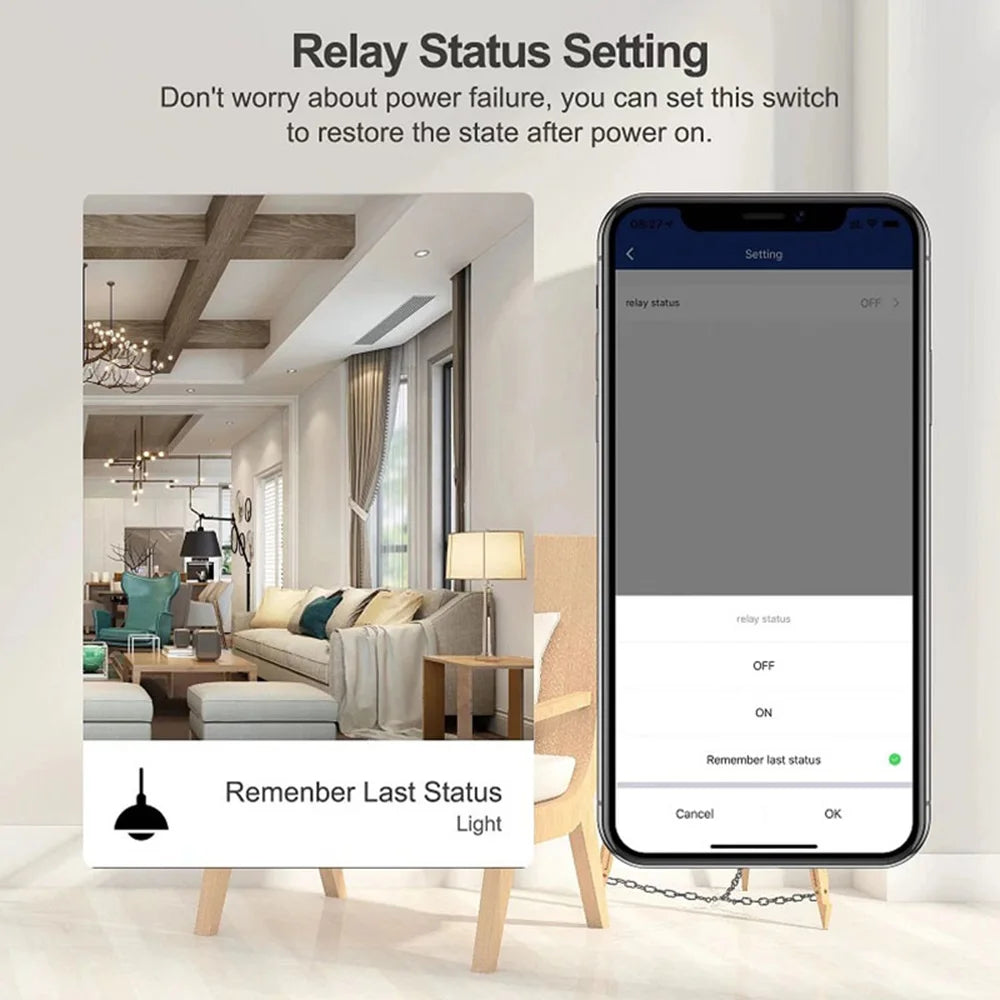 Tuya WiFi/ZigBee Mini Smart Switch 1/2/3/4 Gang Support 2-way Voice Control via Smart Life APP Alexa Google Assistant