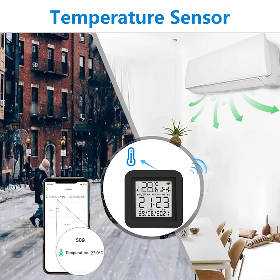 WiFi IR Remote With Temperature Humidity Sensor For Smart Home APP SmartLife Works with Alexa Google Home Yandex Alice