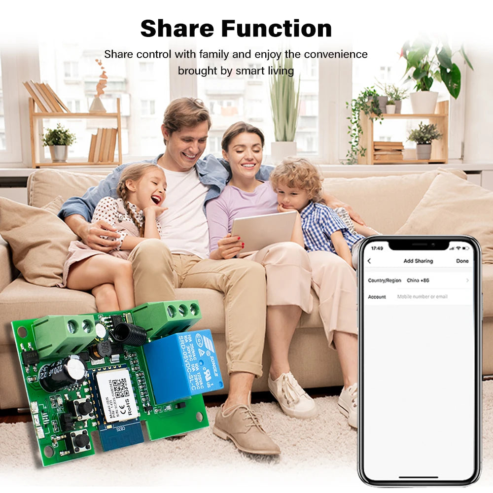 WiFi Switch Smart Tuya Garage Door Gate Opener Controller Work With Alexa Echo Google Home SmartLife APP Controller RF 433mhz