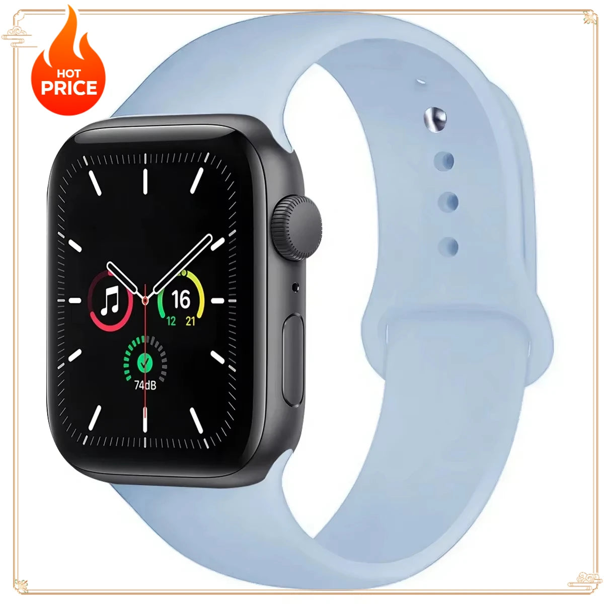 Original Silicone Strap for Apple Watch Band 38/40/41/42/44/45/46MM 49mm Bracelet for Iwatch Serie 10 9 7 4 5 6 8 SE Ultra 2 3