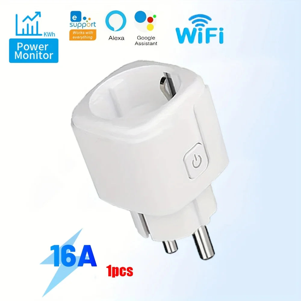 EWeLink Smart WiFi Socket EU Remote Control/Timer Switch/Battery Count Compatible With Google Home Alexa
