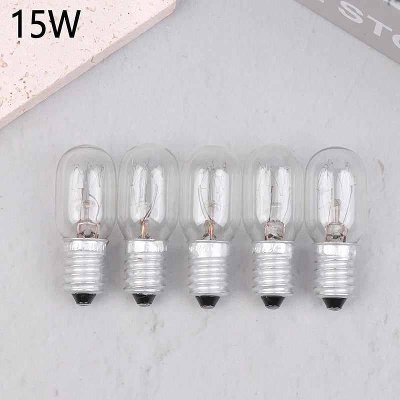 5PCS E14 Salt Lamp Globe Bulb 10/15/20/25W 220V-230V Incandescent Bulb Household Refrigerator Oven Light Bulb Replace Bulb