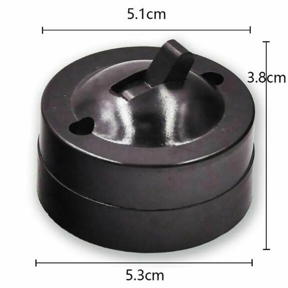 Single Control Switch Round Wall Mounted Easy Install Home Decoration Household Light Switch Retro Retro Style 220-250V Black