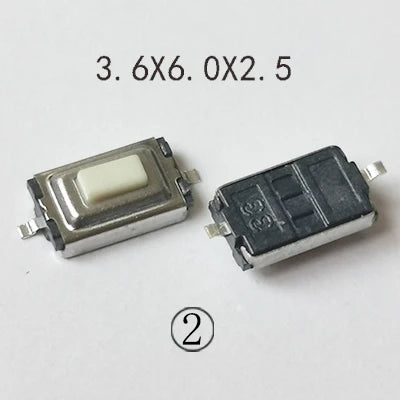 50PCS 4x6/3x6mm H 2.5mm 2Pin Tactile Push Button Switch Phone Button SMD Micro Momentary Switch PCB Mounting