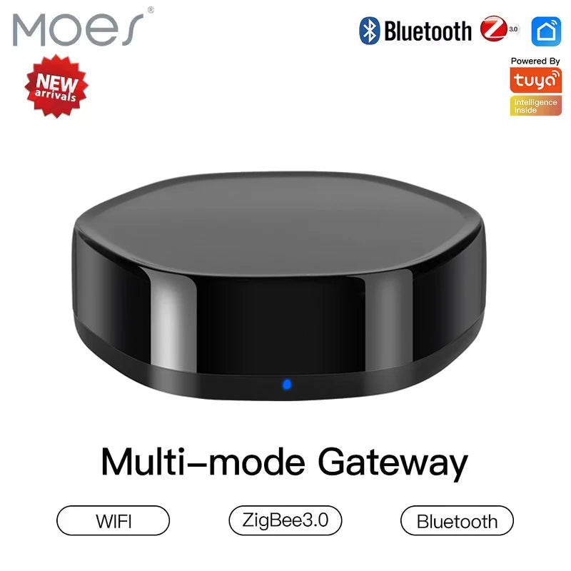 MOES Tuya Smart ZigBee Multi-mode Gateway Bluetooth Mesh Hub 38K IR Remote Controller 2in1 Voice Control For Alexa Google Home