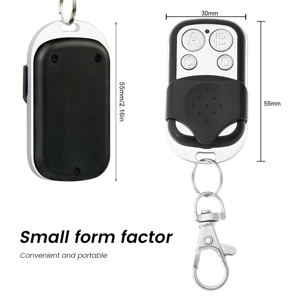 Universal 4 Buttons Garage Door Opener Remote Control 433MHZ Clone Fixed Learning Rolling Code Duplicator Garage
