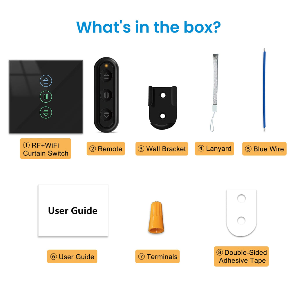 LoraTap Tuya Roller Shutter Touch Panel Switch Smart Life App Remote Progress Bar Settings Voice Control via Google Home Alexa