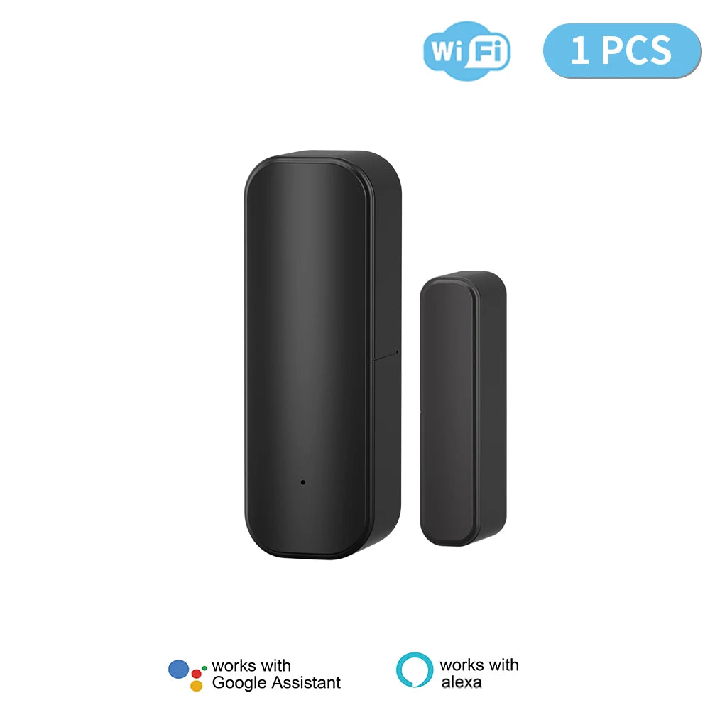 WiFi or Zigbee Door Sensor Tuya Smart Home Security Door Open Alert Sensor Window SensorAlarm System Voice Control