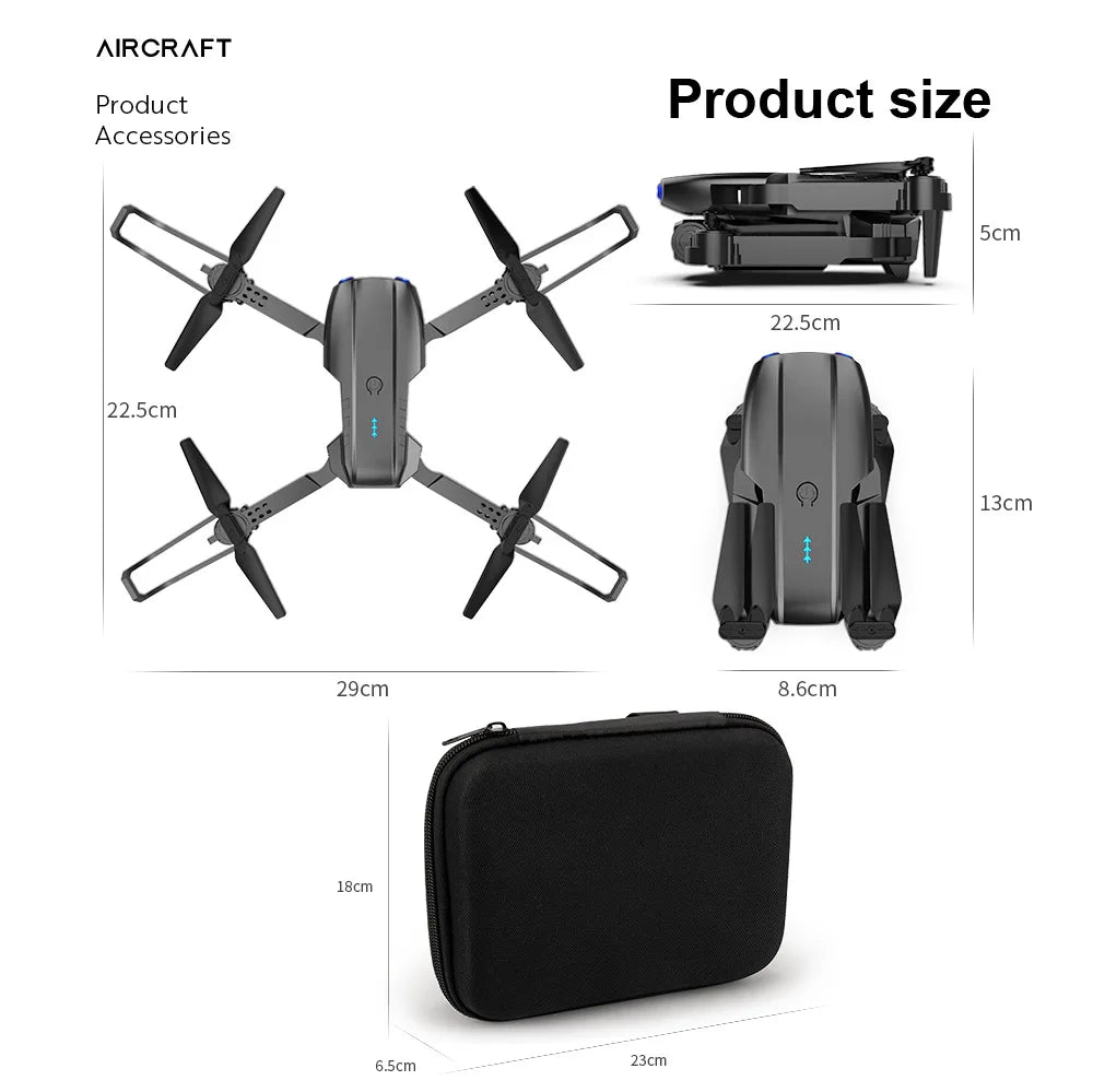 E99Pro HD Professional 4K Aerial Photography Drone Dual Camera WIFI FPV Quadcopter Obstacle Avoidance 40cm Blue Landing Pad Avai