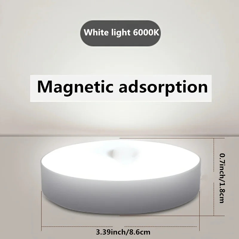 3pcs Motion Sensor Night Light - Wireless LED Detector Lamp for Bedroom, Staircase, Closet, and Room Decor-