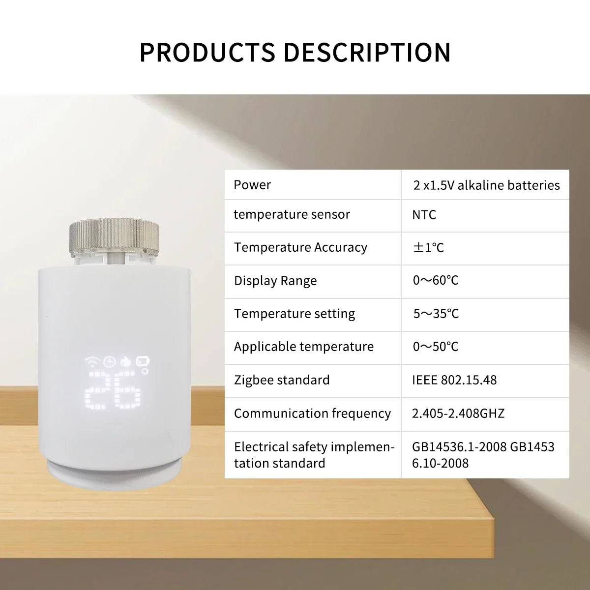Tuya Smart Home Zigbee 3.0 Thermostatic Valve Radiator Zigbee Thermostat Radiator Zigbee Thermostatic Valve Alexa Google Home