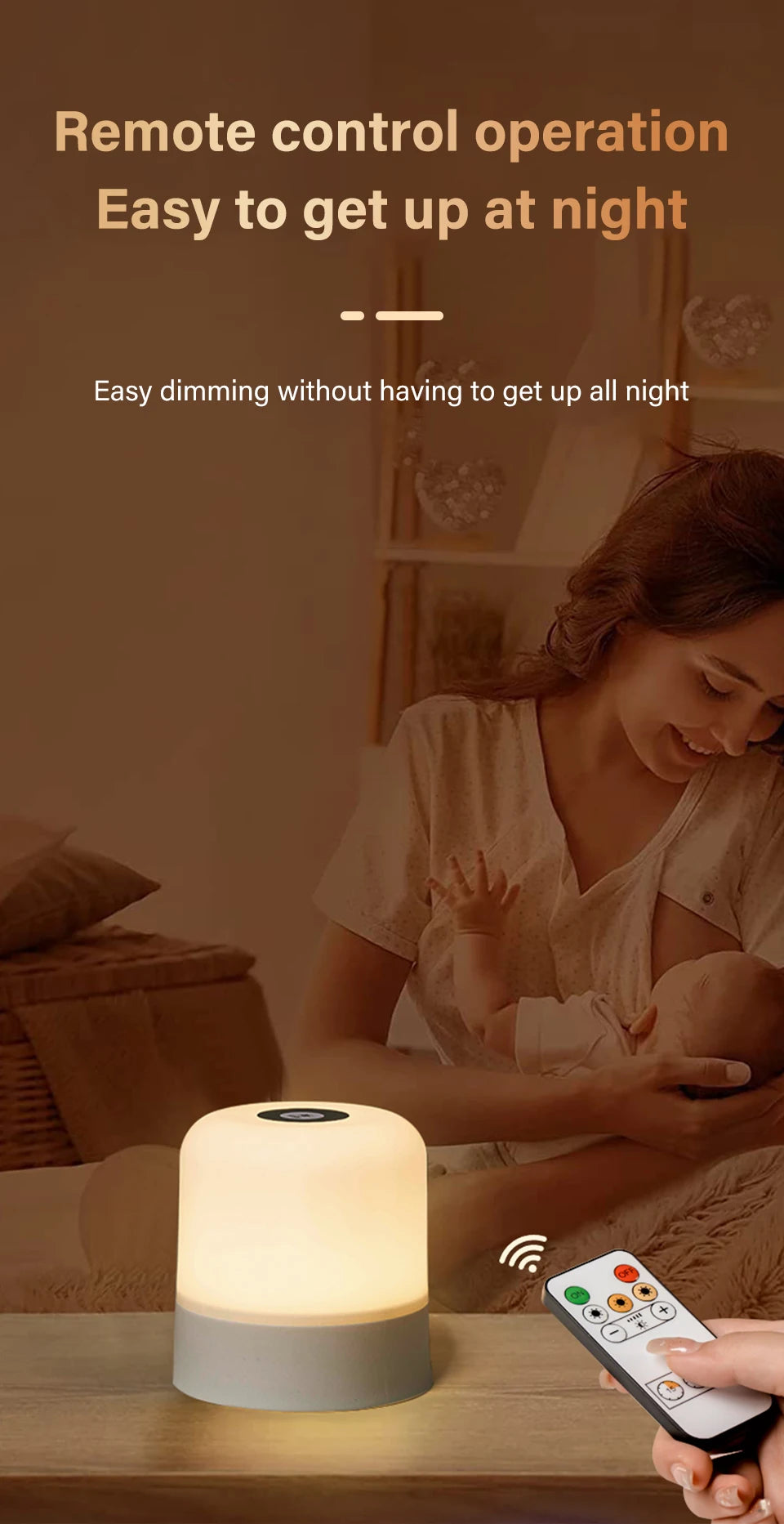 Table Lamp Bedside Lamp For Bedroom 16 Color Changing Touch Night Light RGB Remote Dimmable Rechargeable Portable Room Light