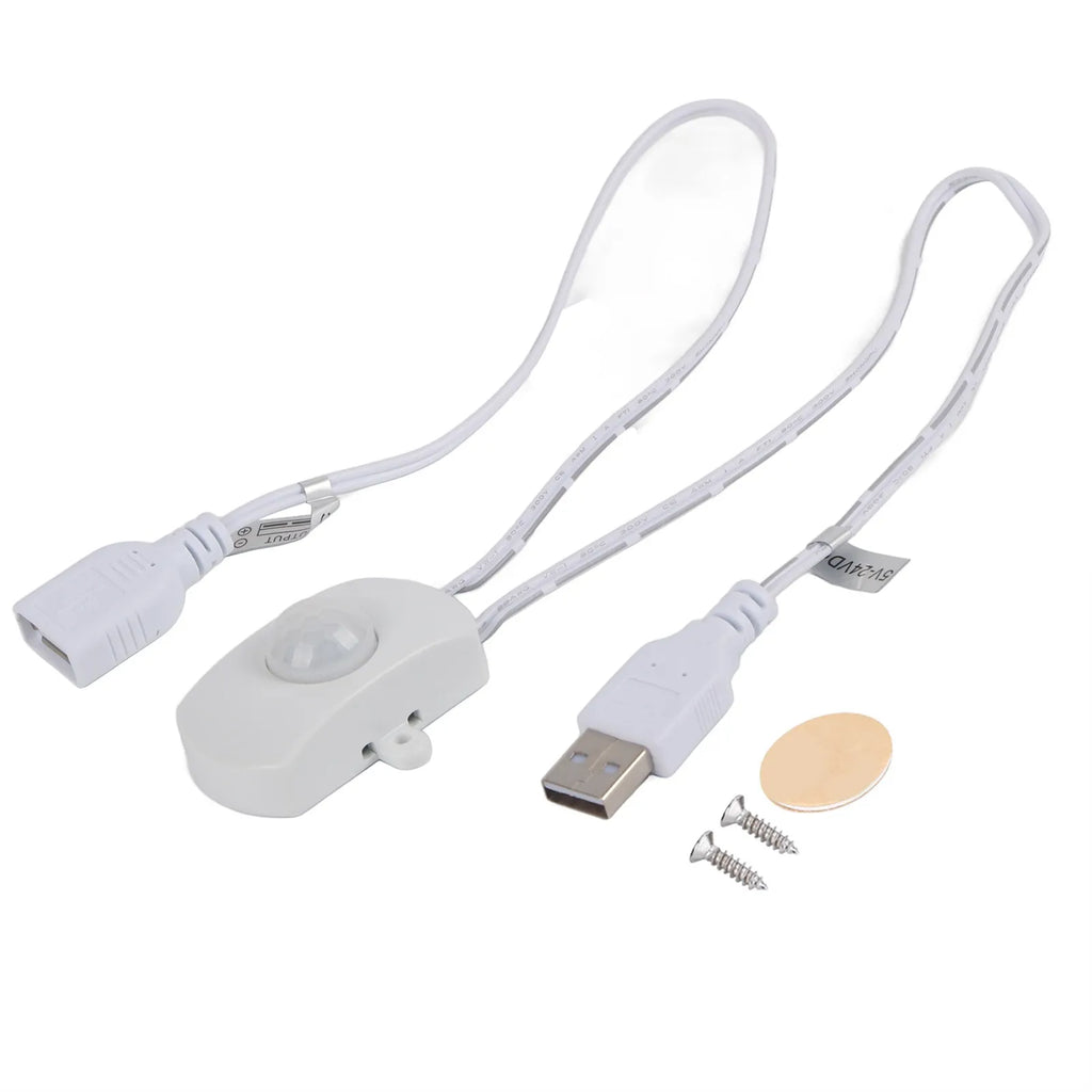 2A 5-24V Mini PIR Motion Sensor Auto Switch USB Interface for LED Strip Light Home Security Energy Saving Light