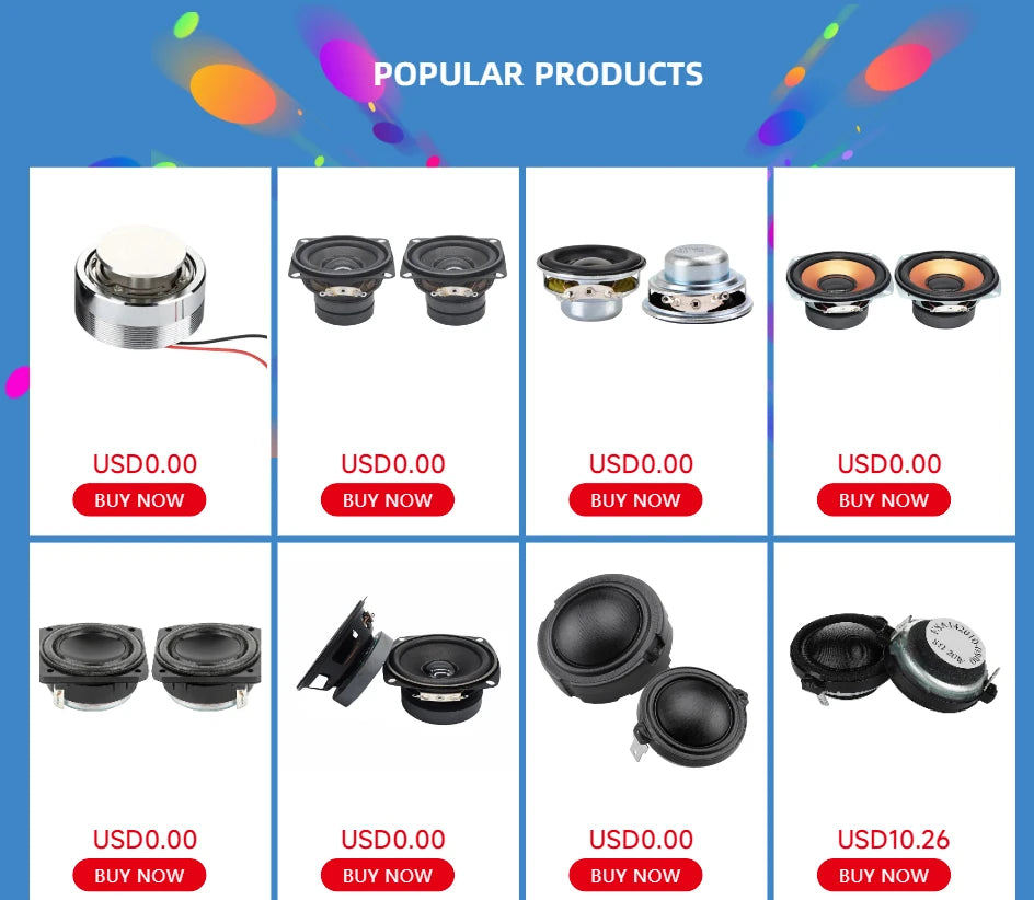 2 Pcs 3 Inch 78 MM Full Range Audio Speakers 8 Ohm 20W Bubble Edge 60 Magnetic Smart Bluetooth Speaker DIY Home Sound Stereo