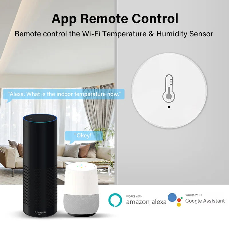 IHSENO Real Time Tuya Smart Life Zigbee Temperature And Humidity Sensor Thermometer Monitor Work for Alexa Google Home Assistant