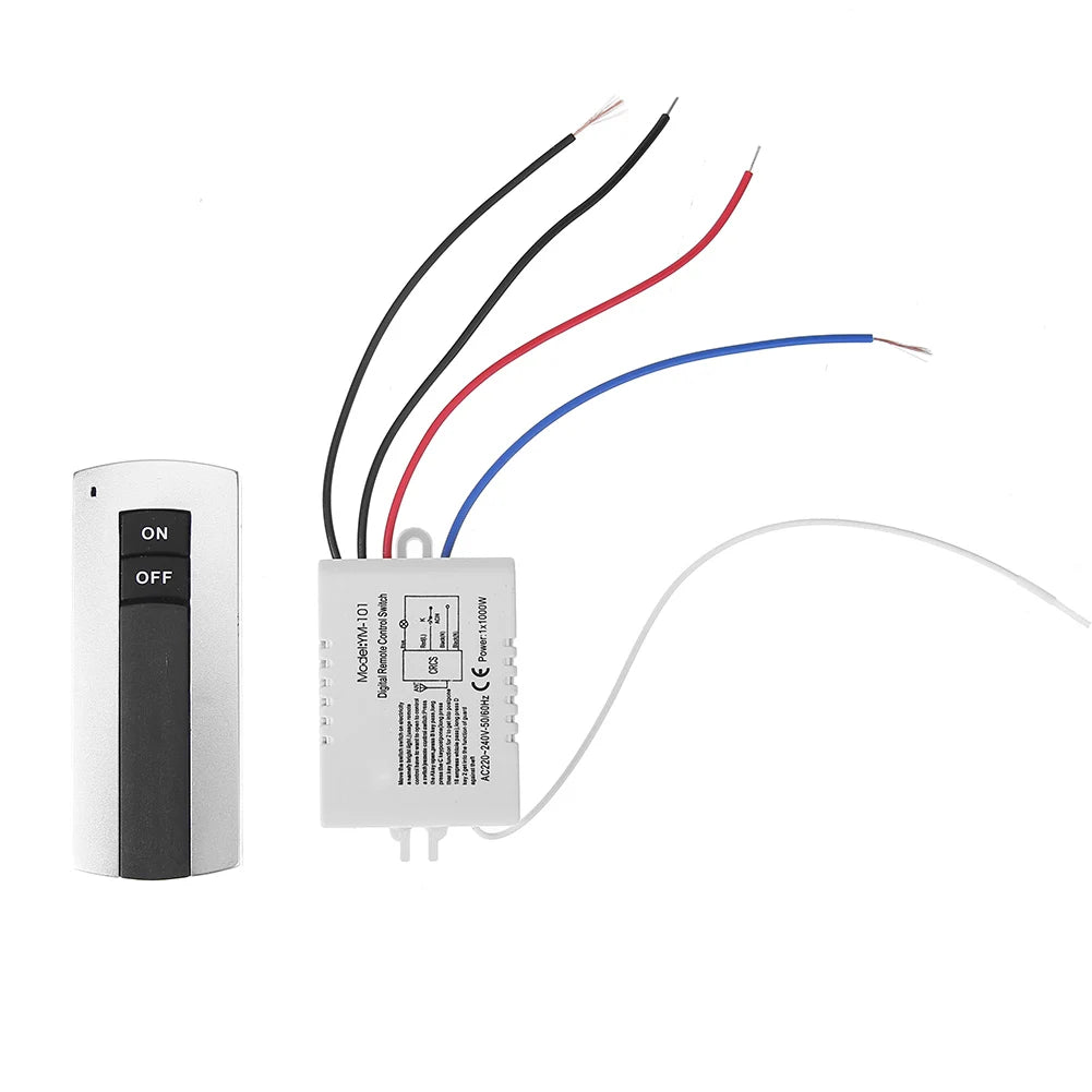 220V Smart Digital Wall Switch Lamp Wireless Radio Remote Control Crystal Lamp Modern Wall Ceiling Lamps 1/2/3 Ways