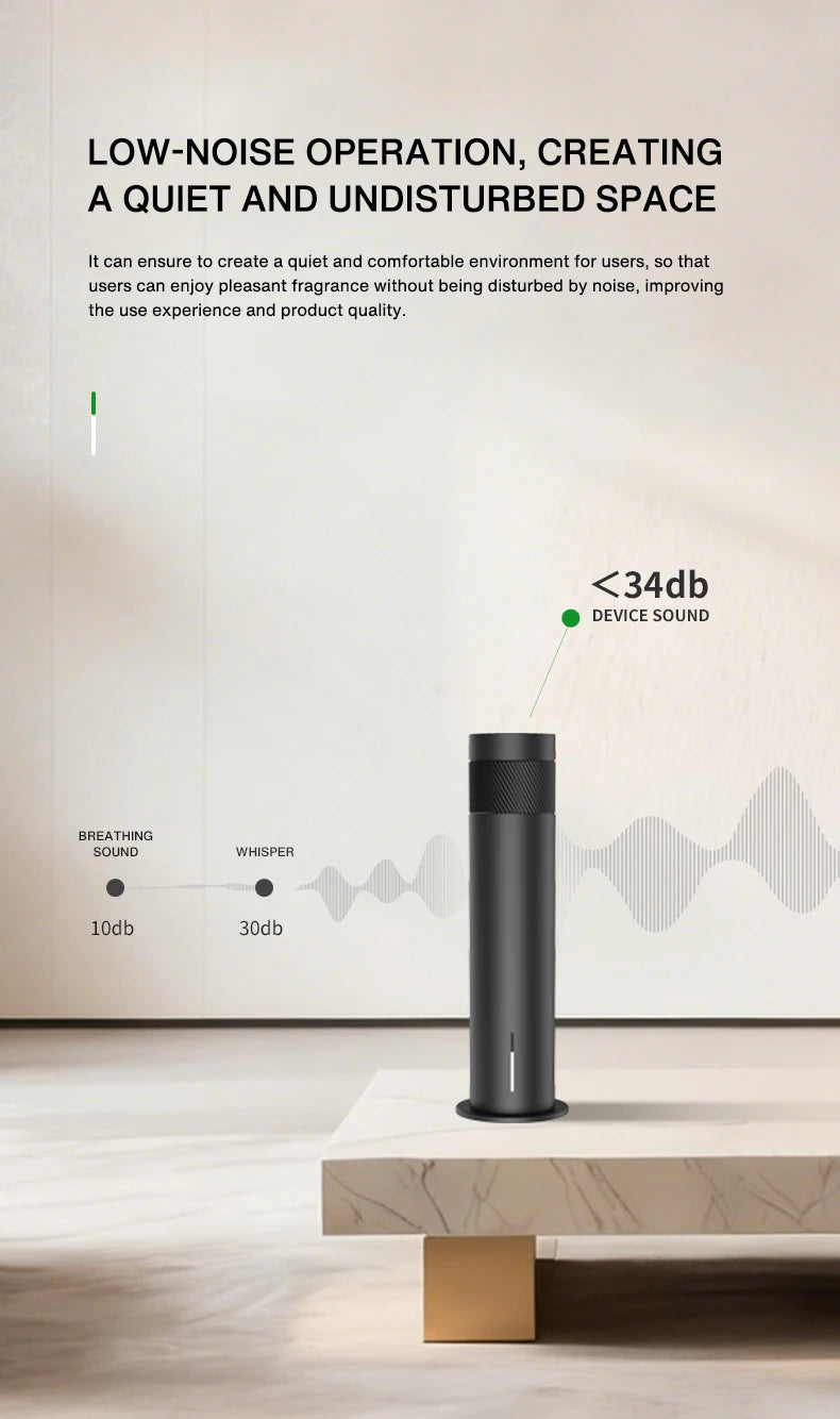 200m³ Smart Electric Essential Oil Diffuser Smell Distributor Fragrance Diffuser Waterless Scent Air Freshener for Home Hotel