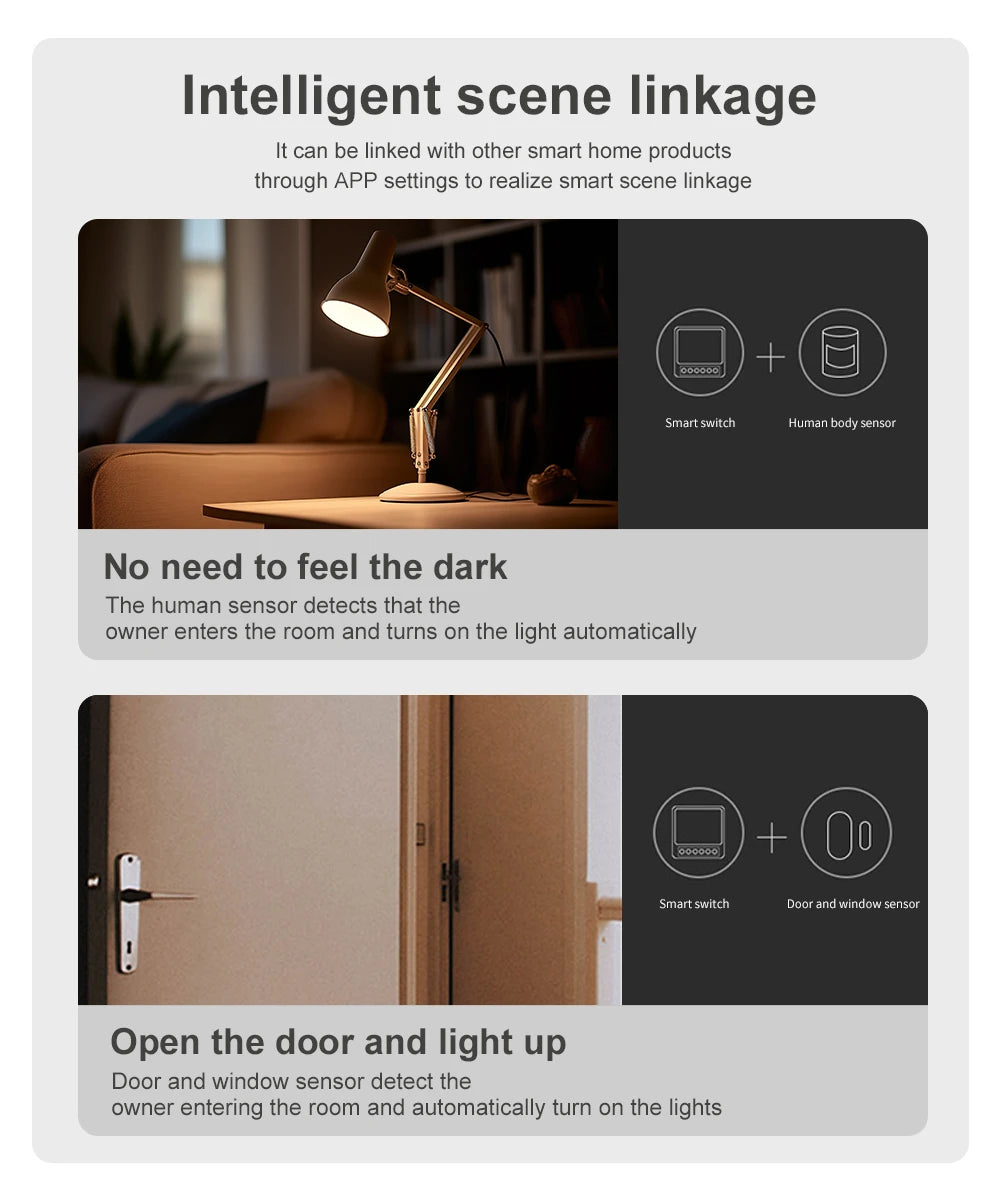 Smart ZigBee3.0 Light Switch Module 16A MiNi DIY Breaker Switch Supports 2 Way Control App Remote Control for Alexa Google Home